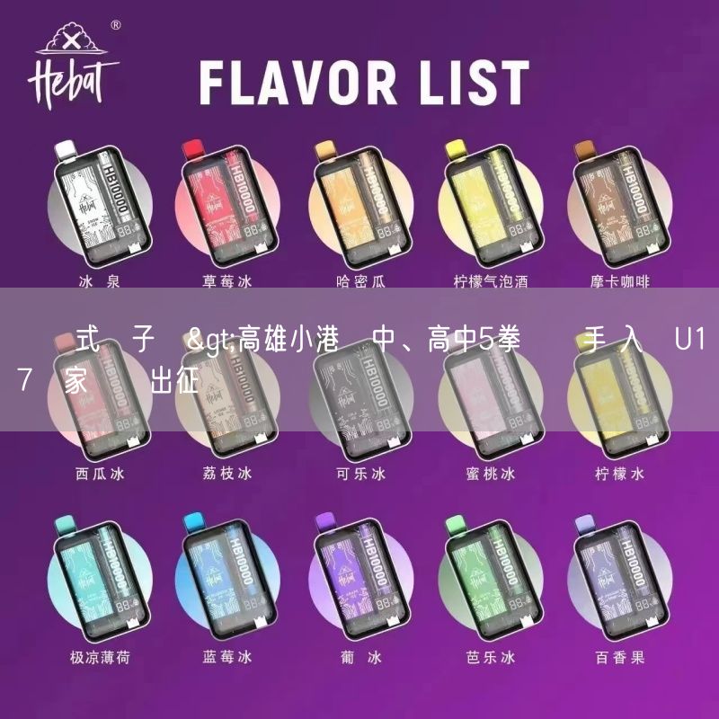 拋棄式電子煙>高雄小港國中、高中5拳擊選手 入選U17國家隊將出征亞錦賽